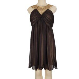 S.L. Fashions women's brown and gold dress size 12